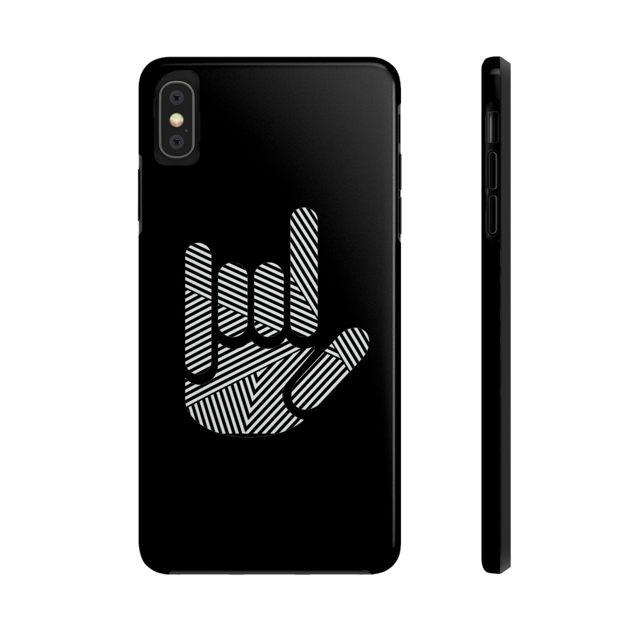 ASL I Love You Stripe Hand Tough Phone Cases - The Kindness Cause