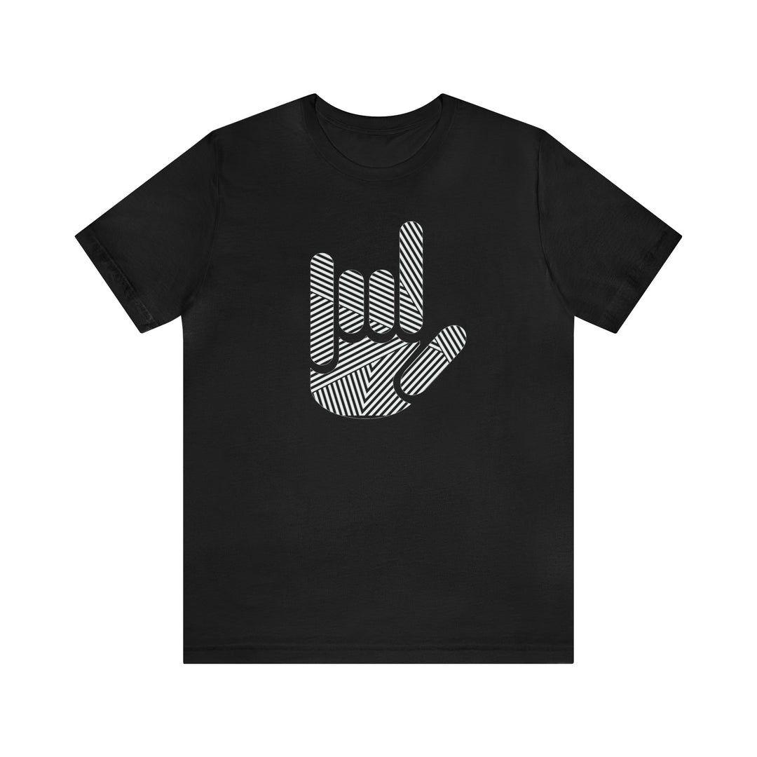 ASL I Love You Stripe Hand Unisex Jersey Short Sleeve Tee - The Kindness Cause