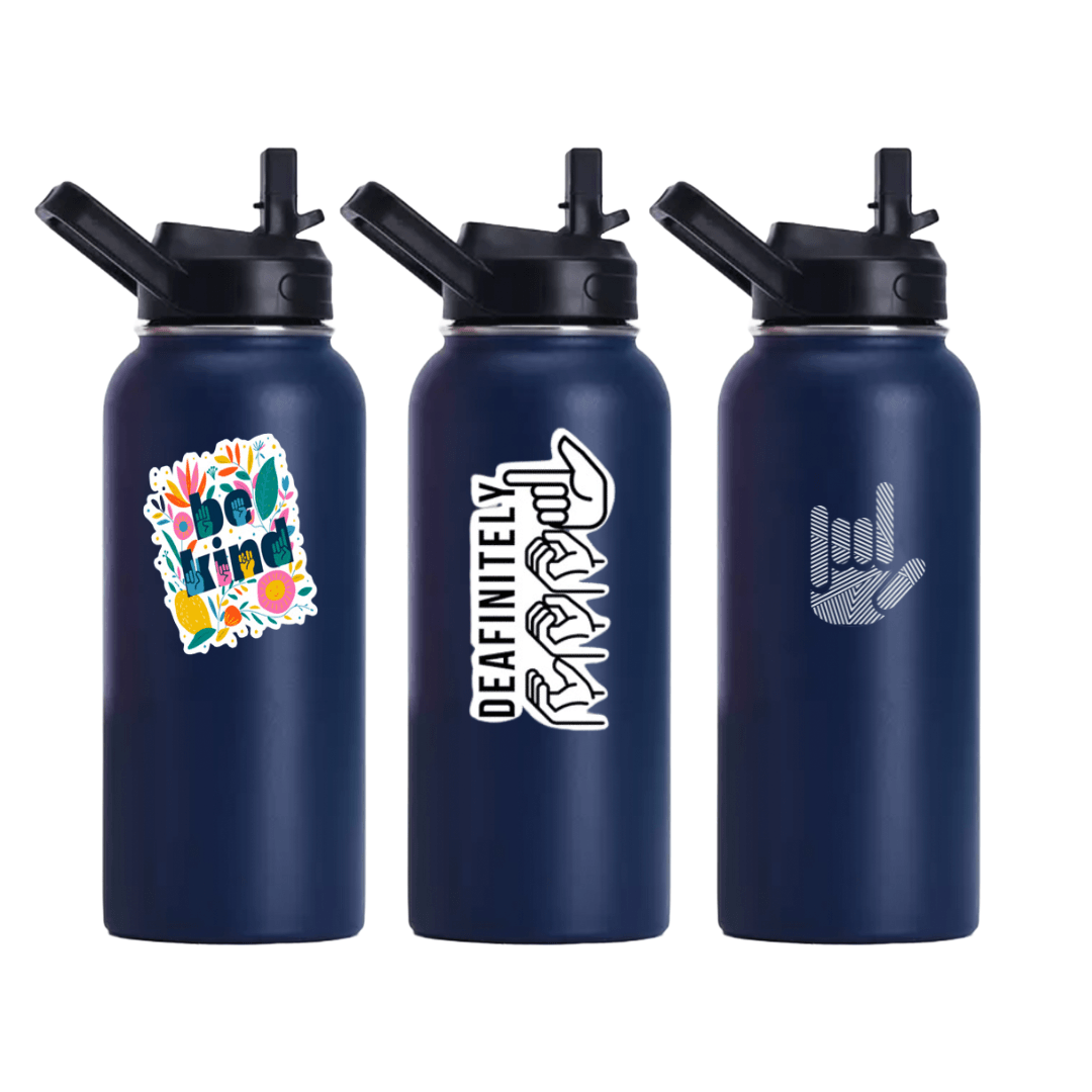 ASL Waterproof Vinyl Water Bottle Stickers - The Kindness Cause