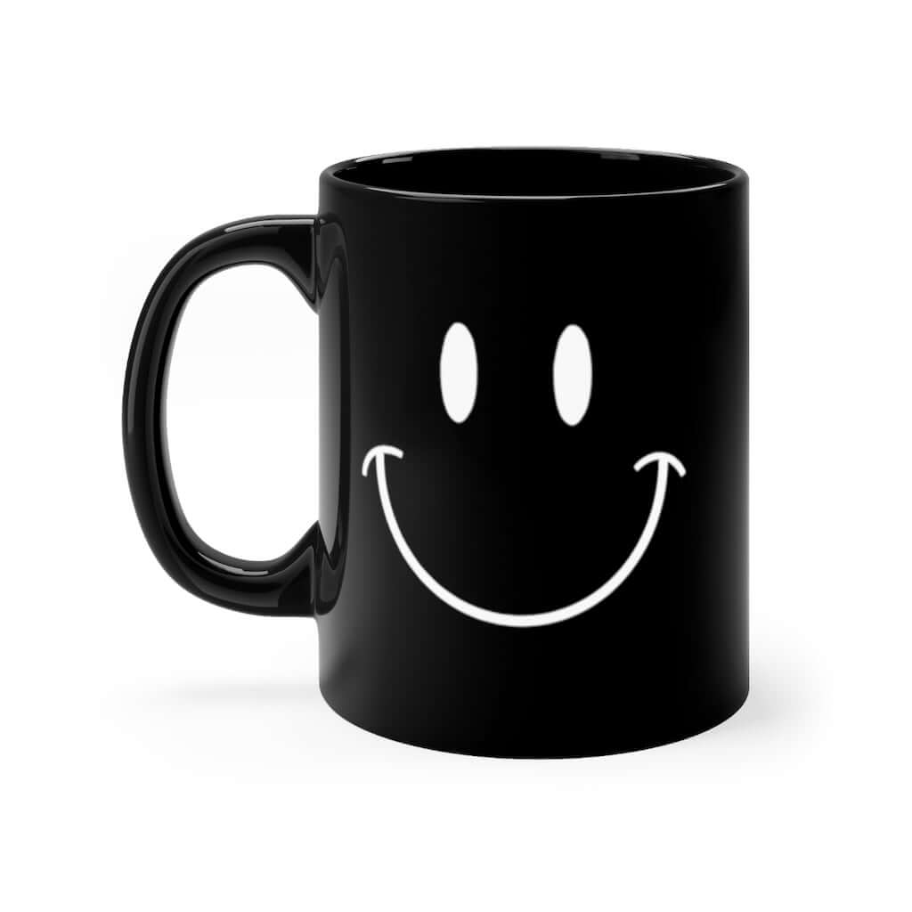 Be Happy 11 oz. Black Mug - The Kindness Cause Father's Day Gift Ideas