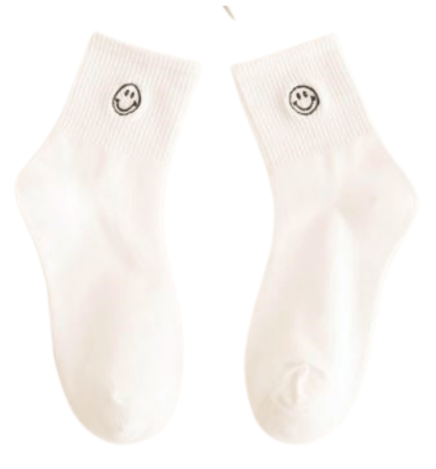 Be Happy Embroidered Smiley Face Women's Socks 1 Pair - The Kindness Cause Birthday, Encouragement, Just Because Gifts