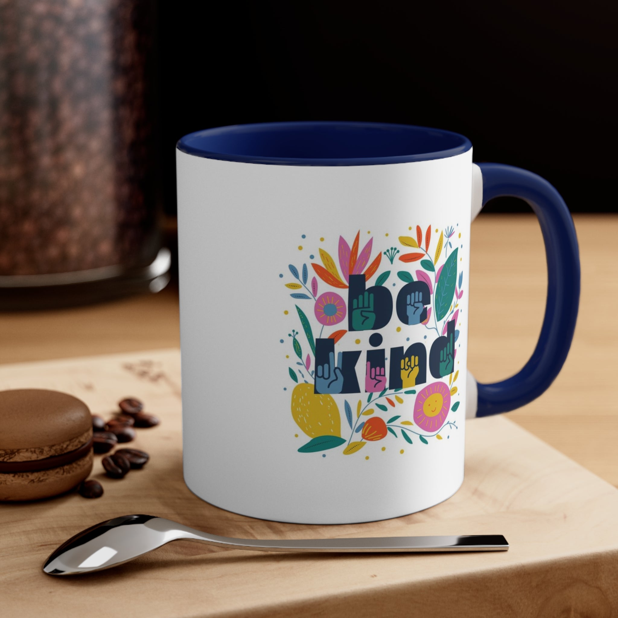 Be Kind Floral Accent 11oz Coffee Mug - The Kindness Cause