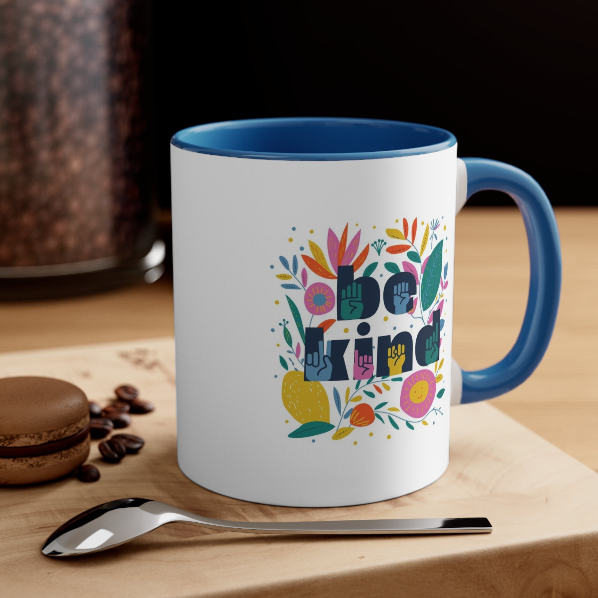 Be Kind Floral Accent 11oz Coffee Mug - The Kindness Cause
