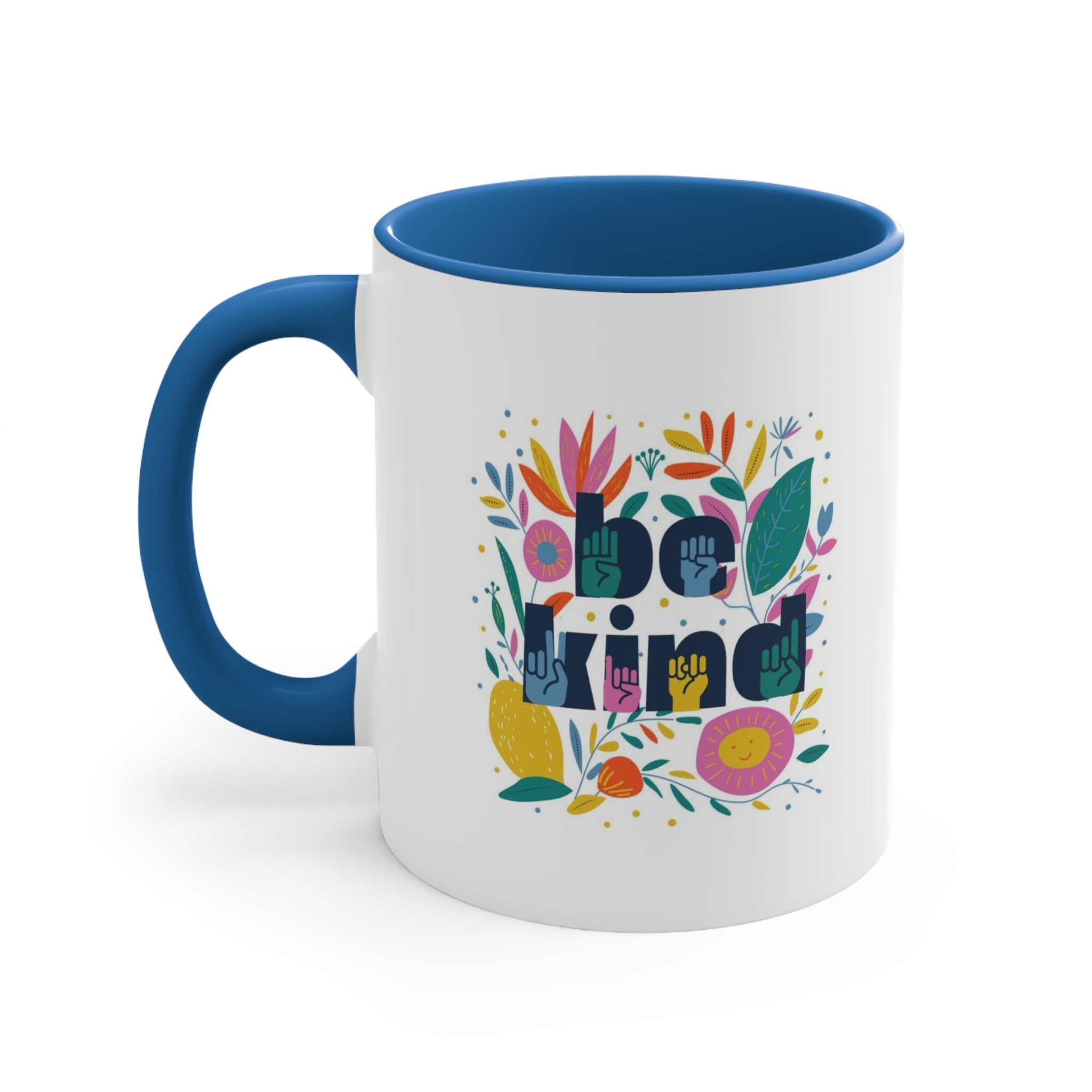 Be Kind Floral Accent 11oz Coffee Mug - The Kindness Cause