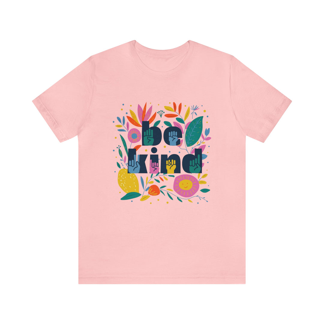 Be Kind Floral Jersey Short Sleeve Tee - The Kindness Cause