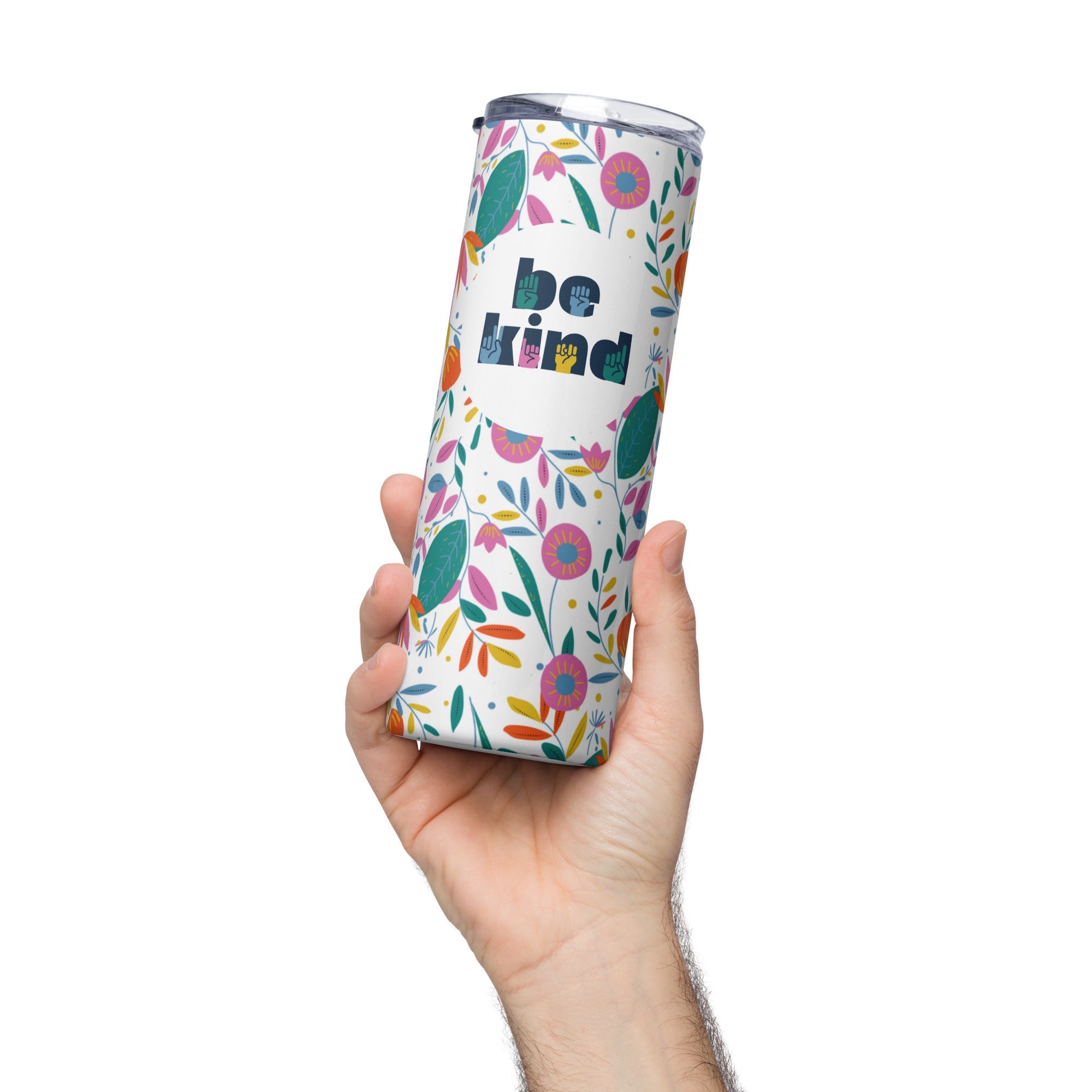 Be Kind Floral Stainless Steel Tumbler - The Kindness Cause
