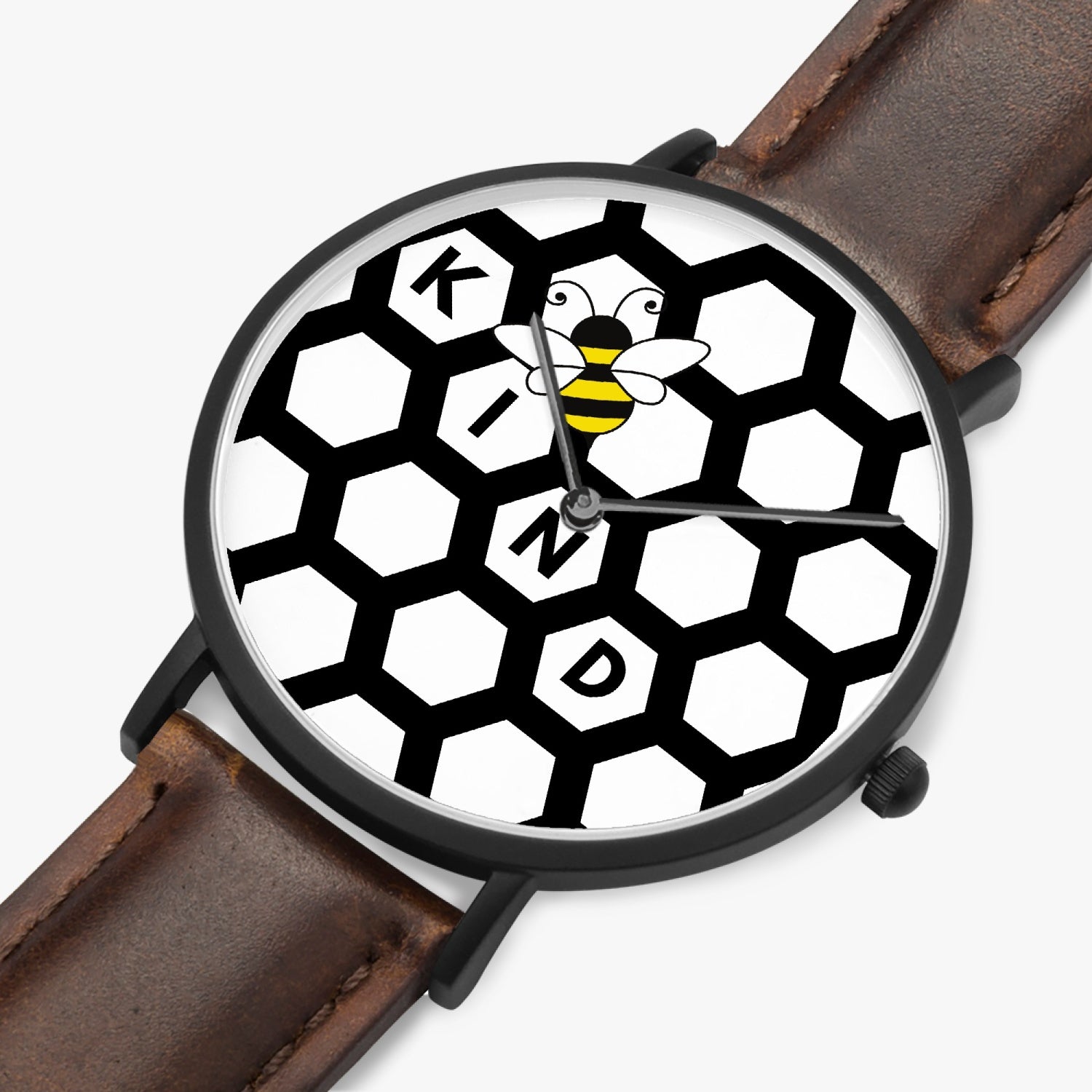 Be Kind Ultra-Thin Leather Strap Quartz Watch - The Kindness Cause