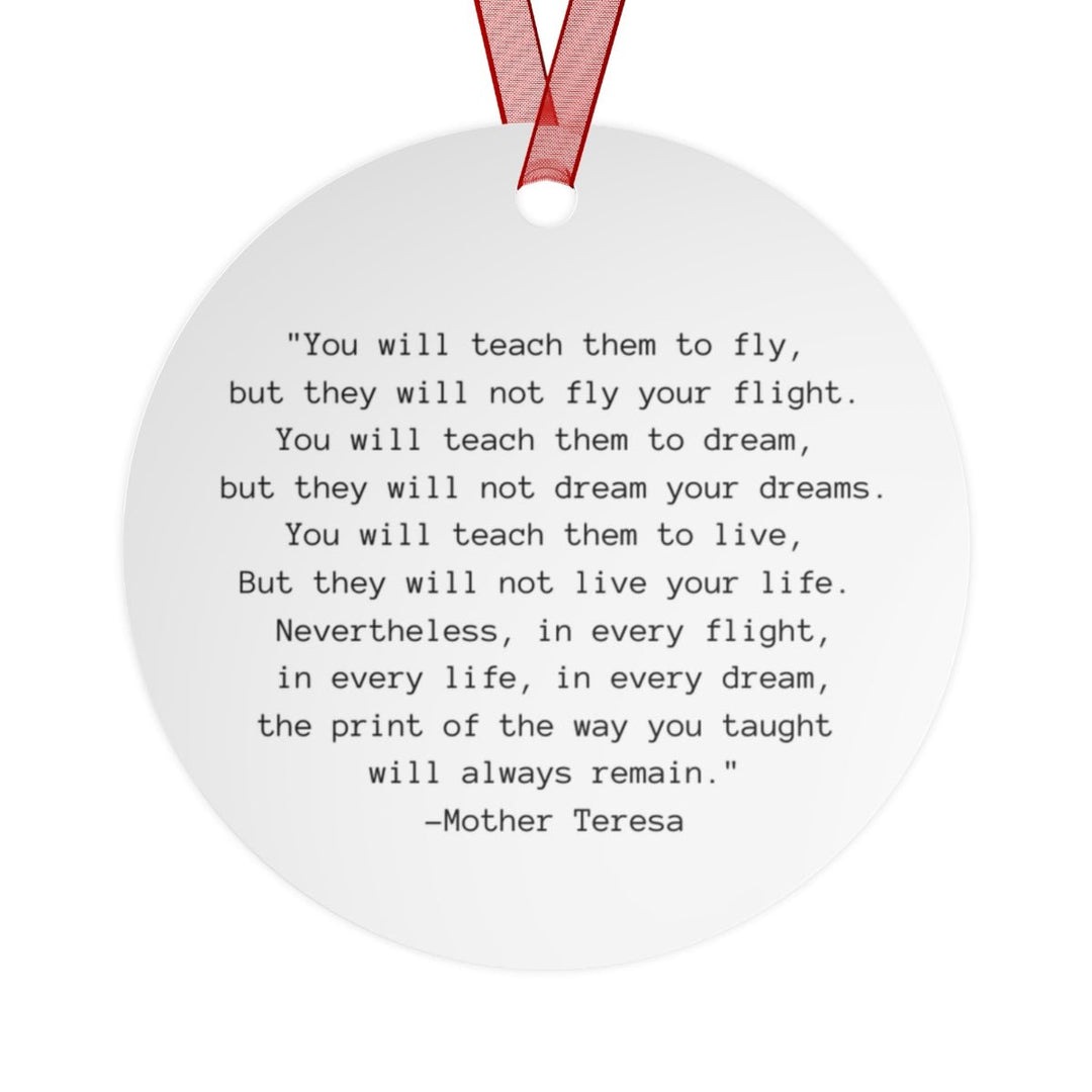 Best Teacher Ever Metal Keepsake &amp; Ornament - The Kindness Cause