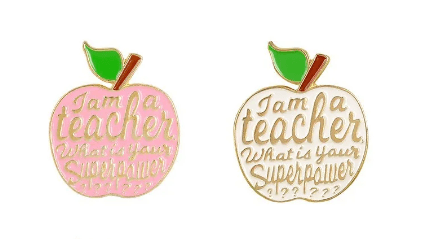 Best Teacher Ever Superhero Enamel Pin - The Kindness Cause