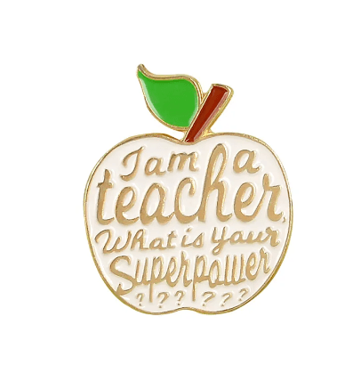 Best Teacher Ever Superhero Enamel Pin - The Kindness Cause