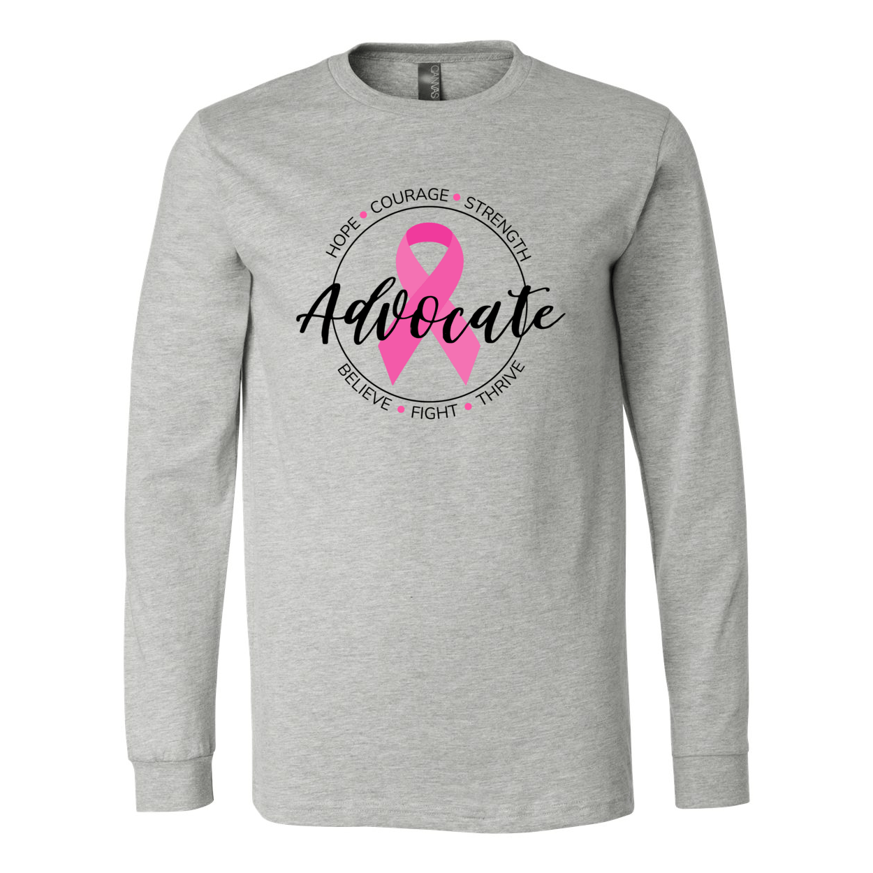 Breast Cancer Advocate Long Sleeve Jersey Tee - The Kindness Cause
