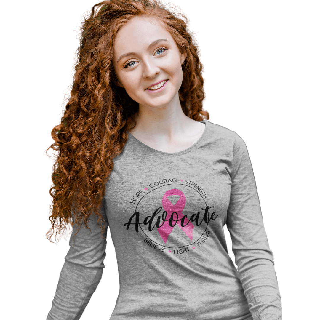 Breast Cancer Advocate Long Sleeve Jersey Tee - The Kindness Cause