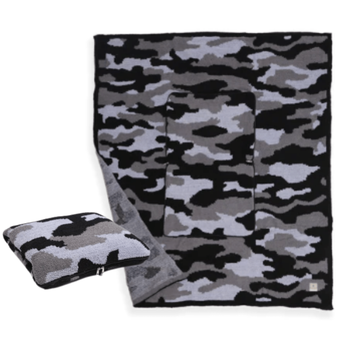 Camo Pattern Luxury Soft 2-in-1 Throw Blanket &amp; Pillow - The Kindness Cause