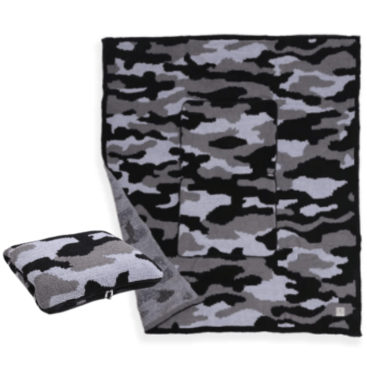 Camo Pattern Luxury Soft 2-in-1 Throw Blanket &amp; Pillow - The Kindness Cause