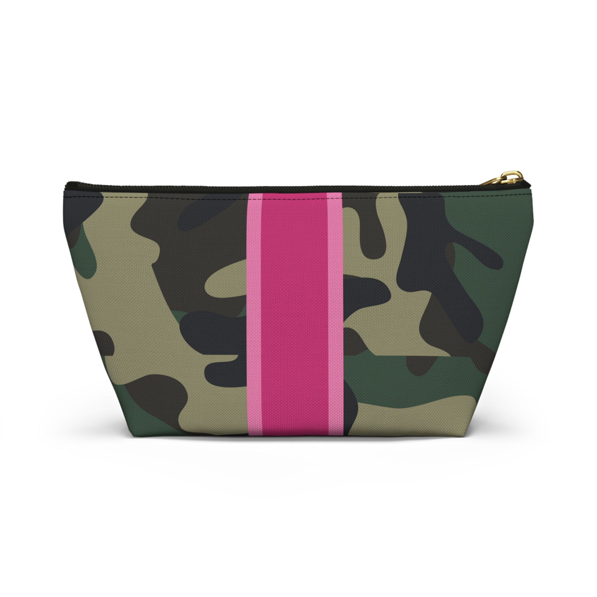 Camo Pink Stripe T-bottom Accessory Pouch - The Kindness Cause