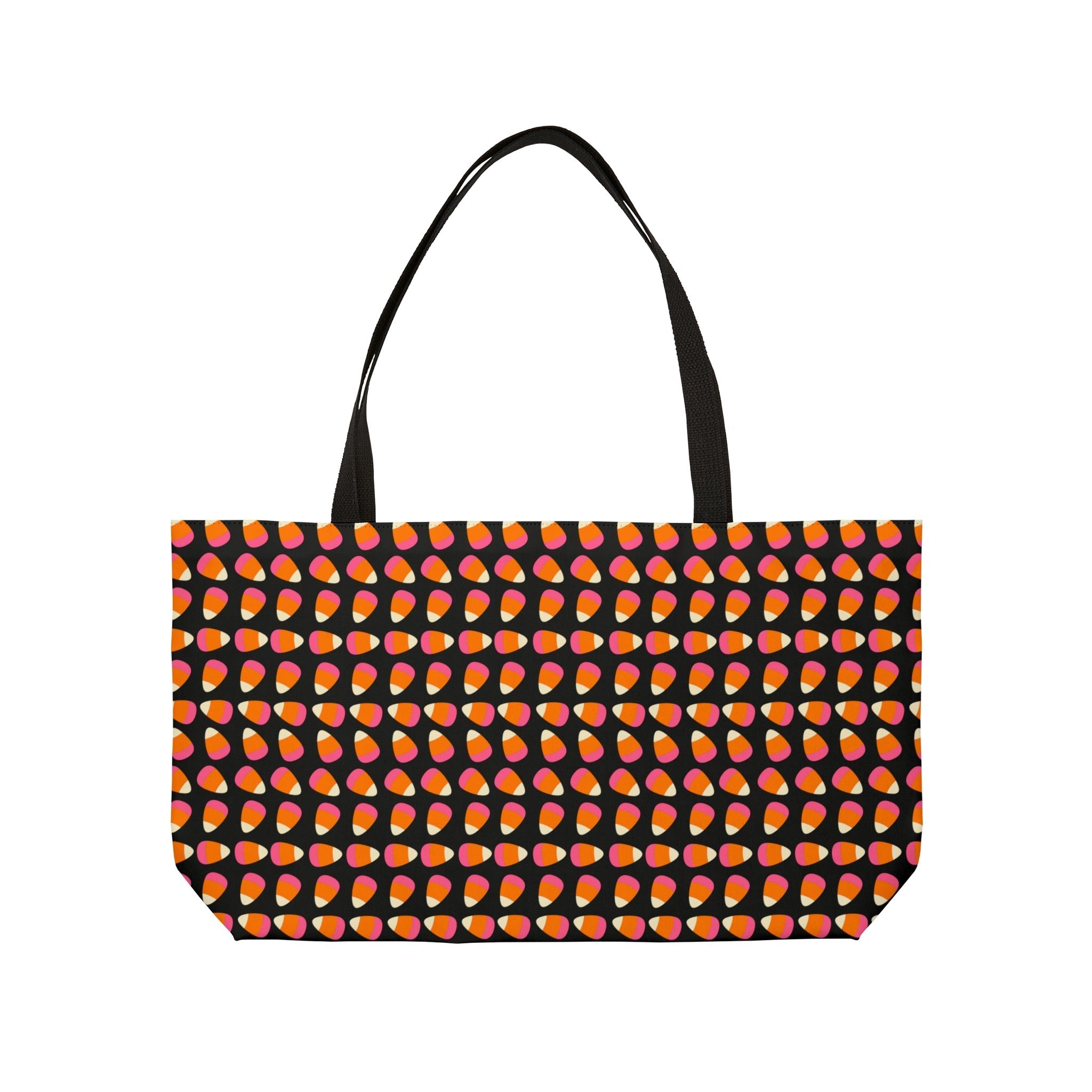 Candy Corn Halloween Large Tote Bag - The Kindness Cause