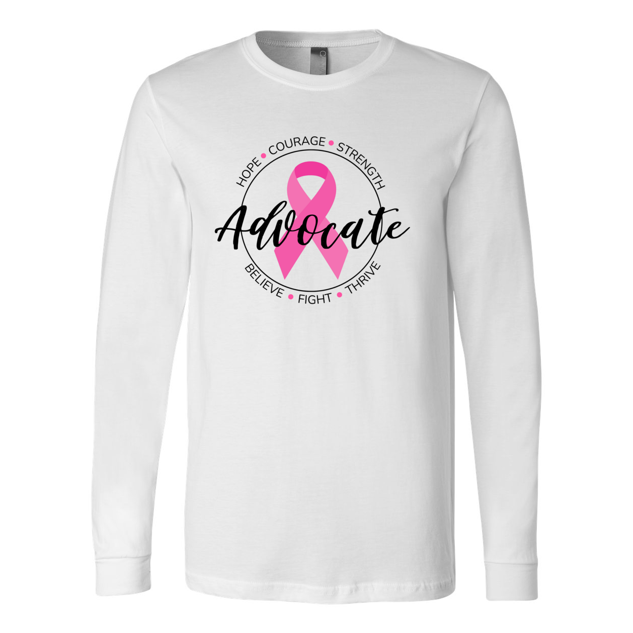 Breast Cancer Advocate Long Sleeve Jersey Tee