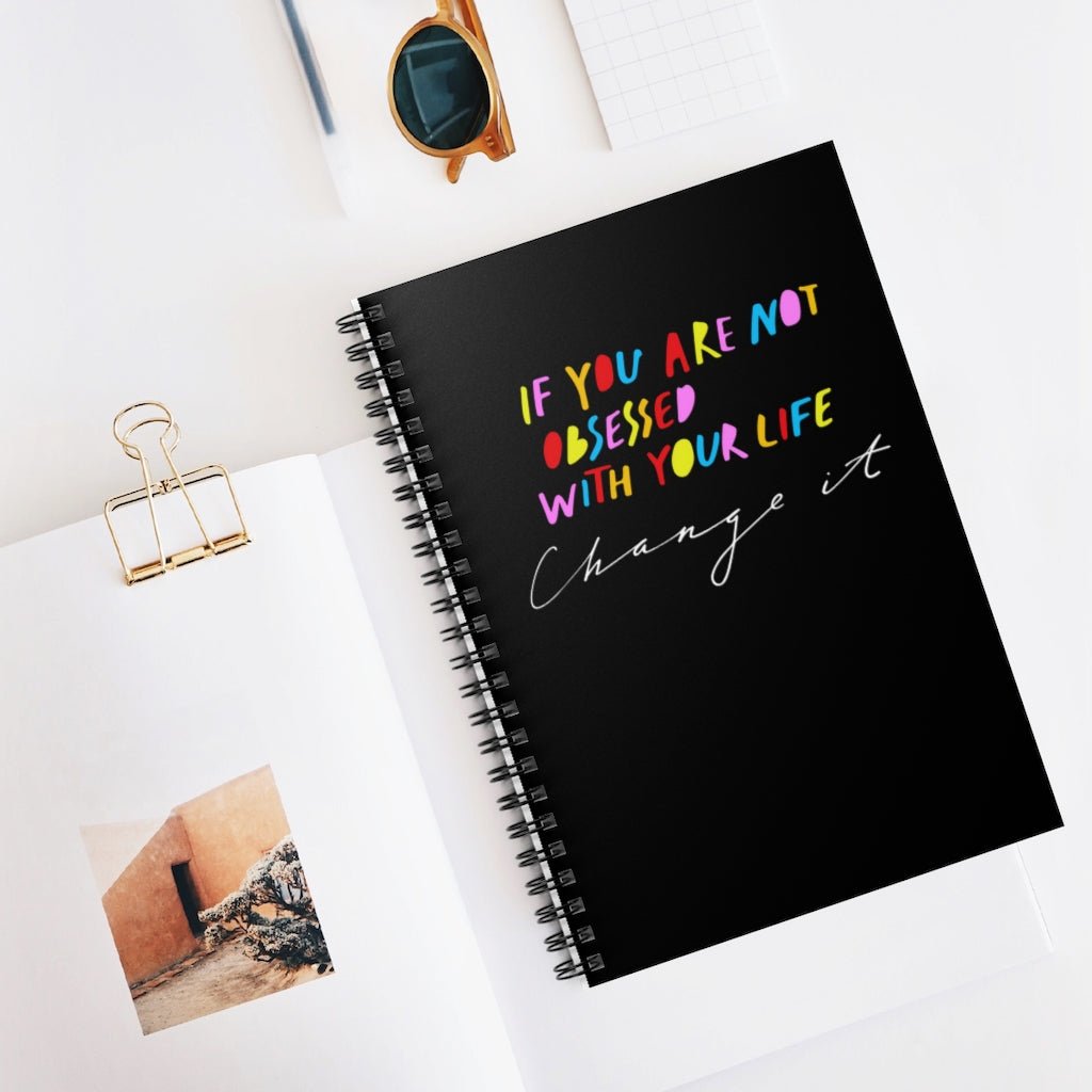 Change Your Life Spiral Ruled Line Notebook - The Kindness Cause nonprofit gifts