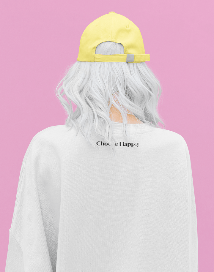 Choose Happy Embroidered Unisex Sweatshirt - The Kindness Cause