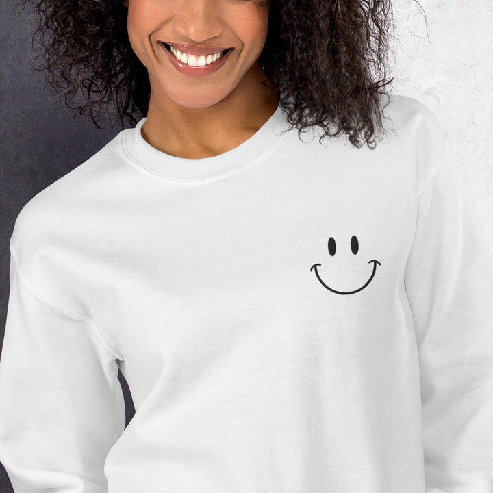 Choose Happy Embroidered Unisex Sweatshirt - The Kindness Cause