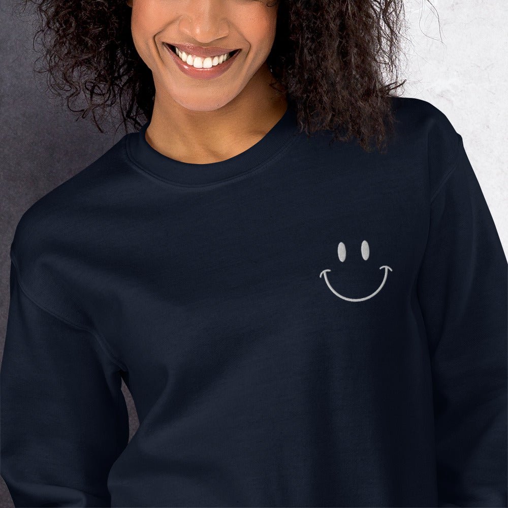 Choose Happy Embroidered Unisex Sweatshirt - The Kindness Cause