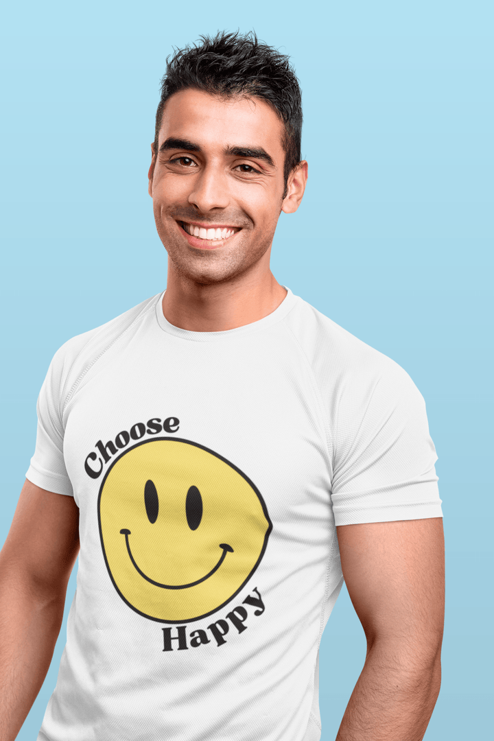 Choose Happy Smiley Face Short-Sleeve Unisex T-Shirt - The Kindness Cause