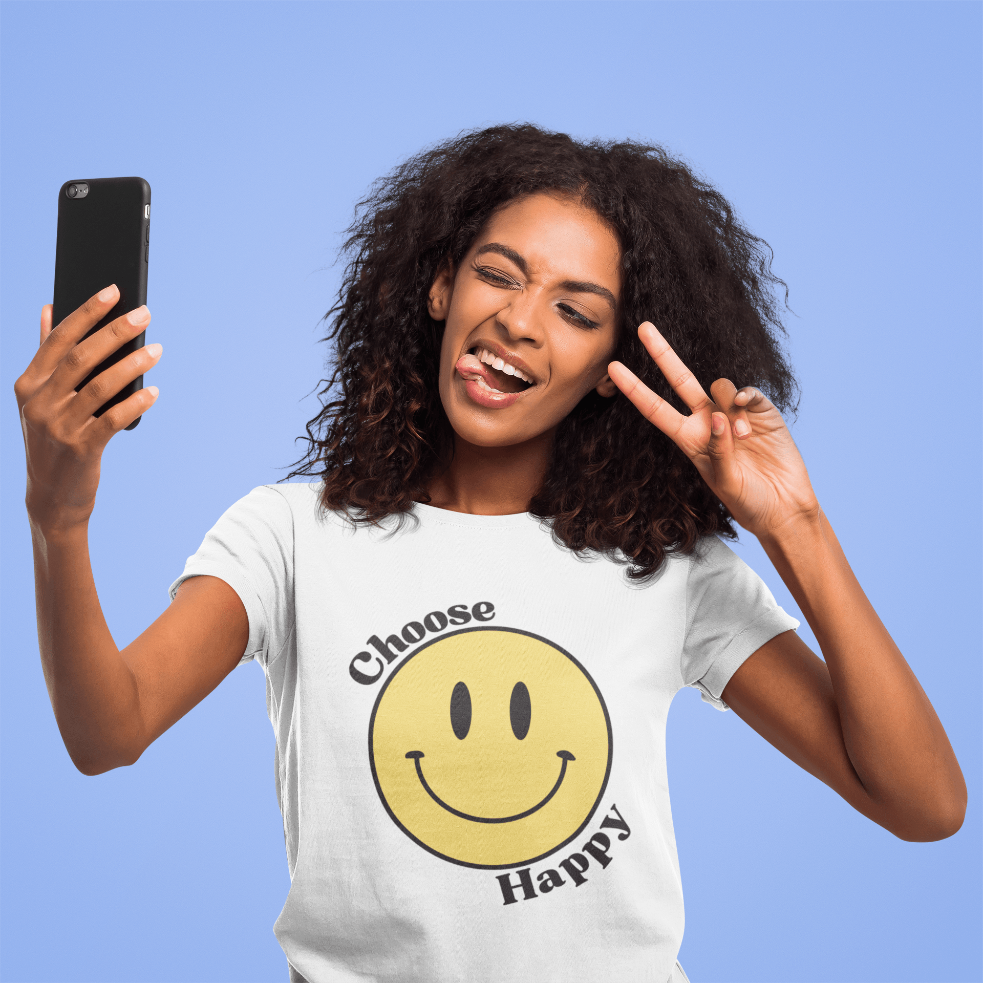 Choose Happy Smiley Face Short-Sleeve Unisex T-Shirt - The Kindness Cause