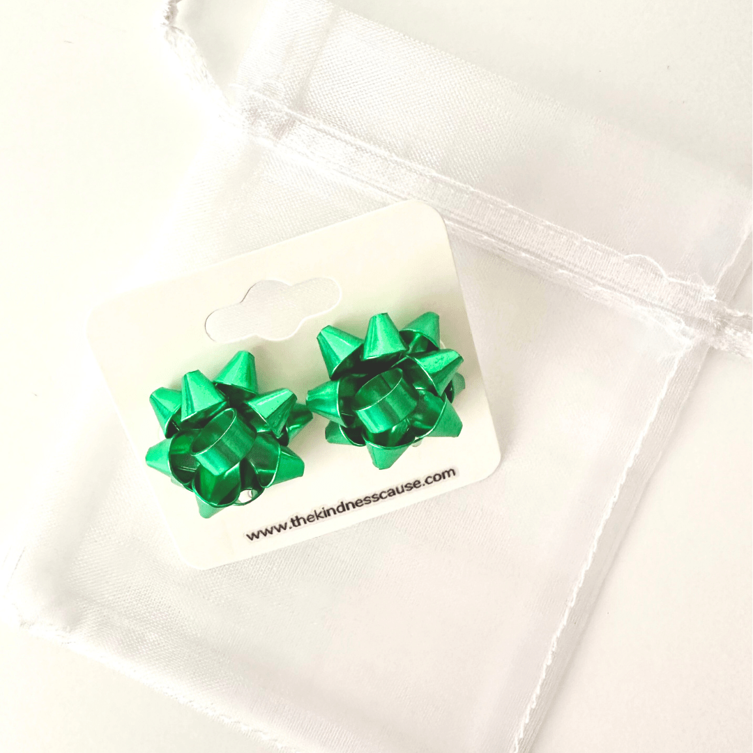 Christmas Bow Stud Earrings - The Kindness Cause