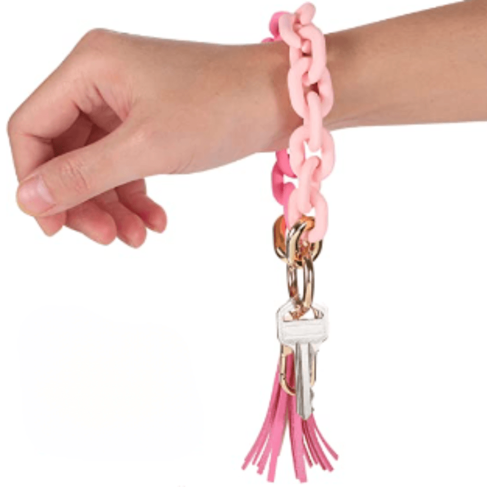Chunky Chain Link Keychain Bracelet for Hands Free Phone - The Kindness Cause
