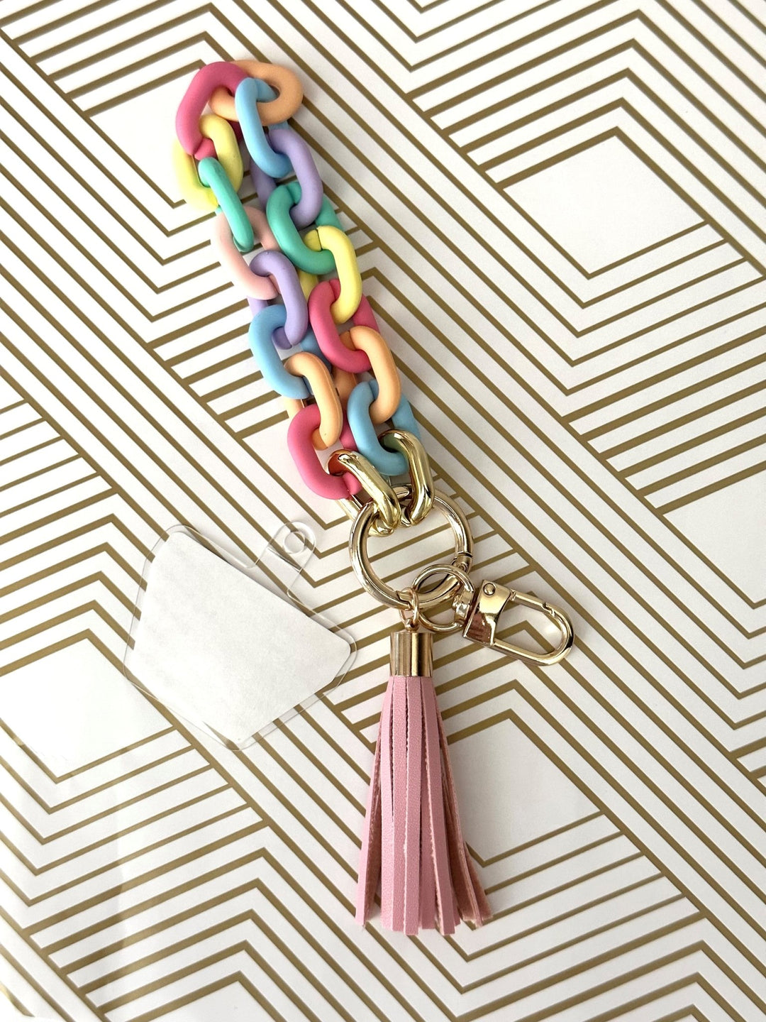 Chunky Chain Link Keychain Bracelet for Hands Free Phone - The Kindness Cause