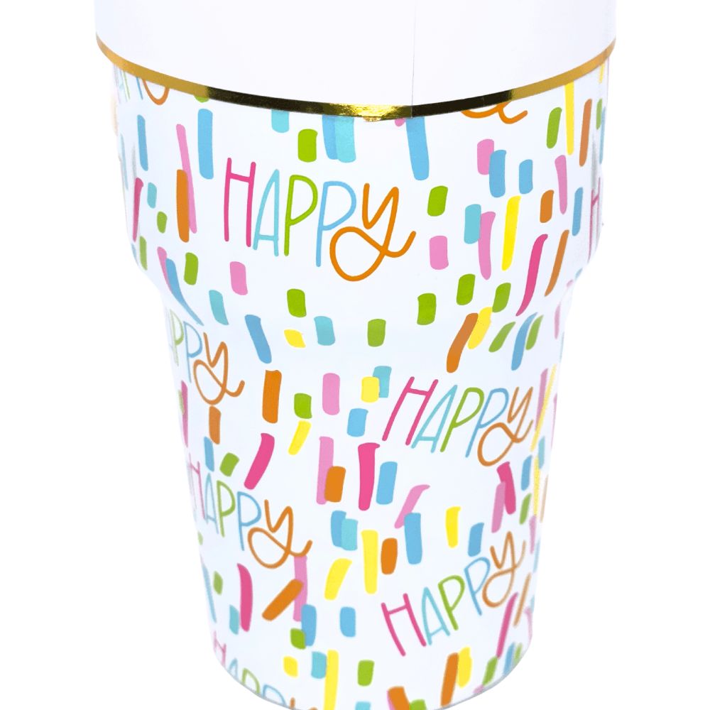 Colorful Happy Stainless 30oz Skinny Tumbler - The Kindness Cause