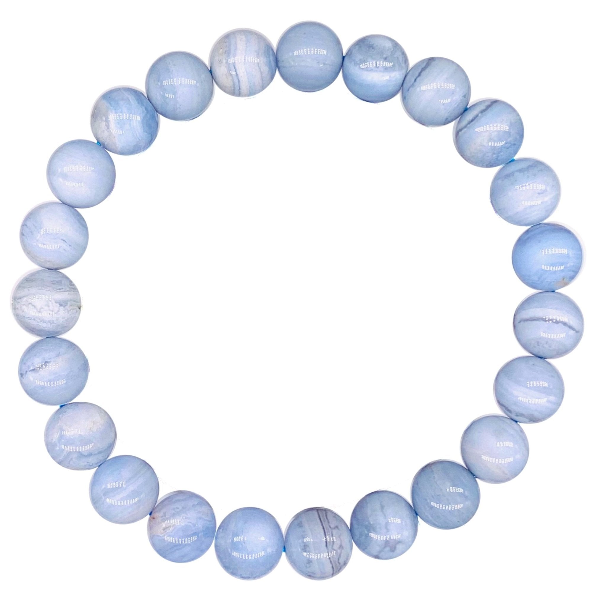 Crystal Beaded Bracelet - Blue Lace Agate - The Kindness Cause