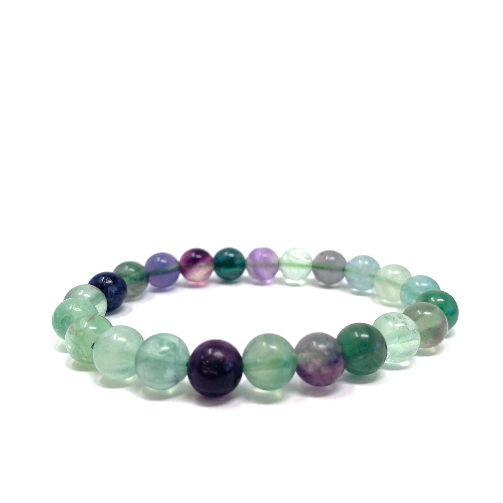 Crystal Beaded Bracelet - Multi-Colored Fluorite - The Kindness Cause