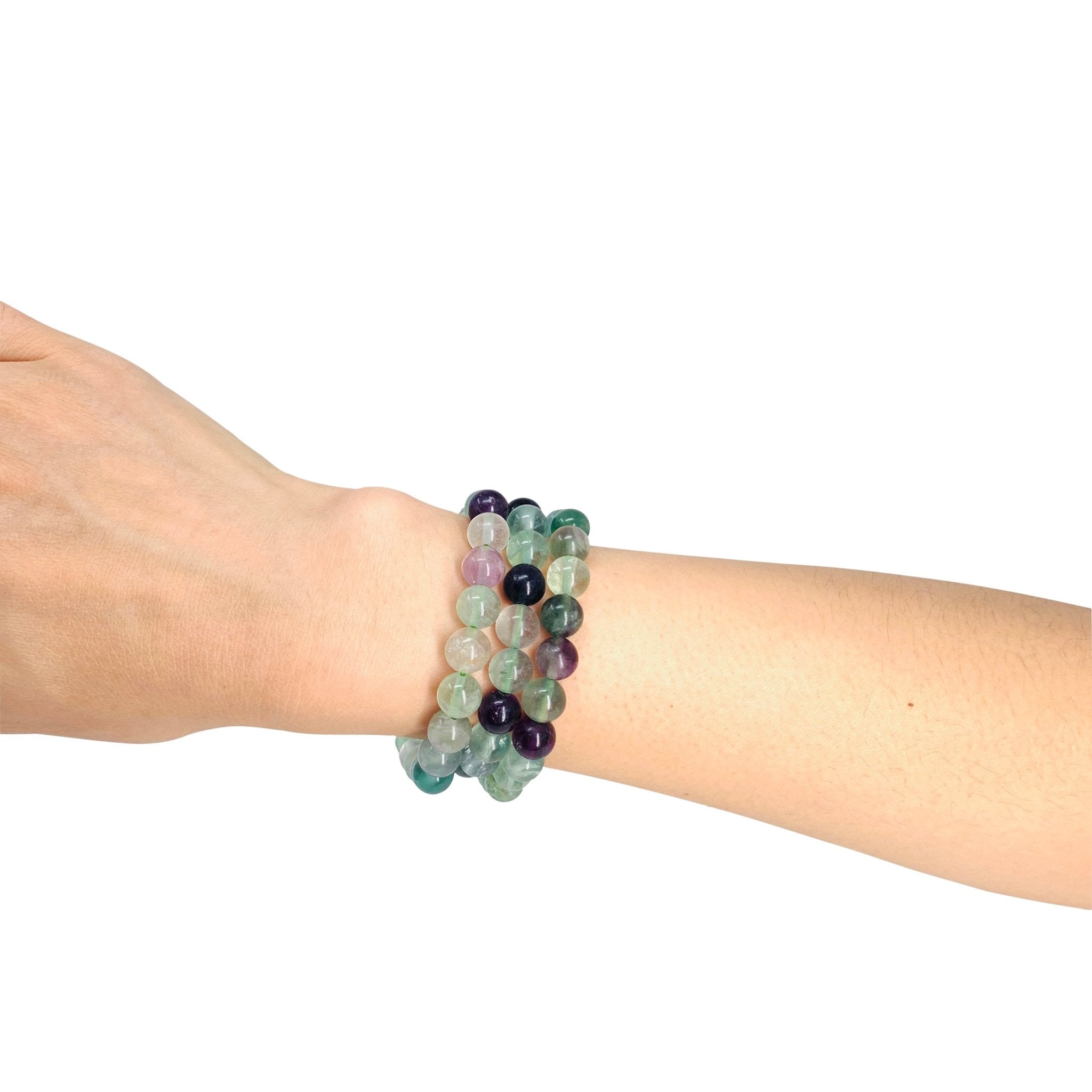 Crystal Beaded Bracelet - Multi-Colored Fluorite - The Kindness Cause