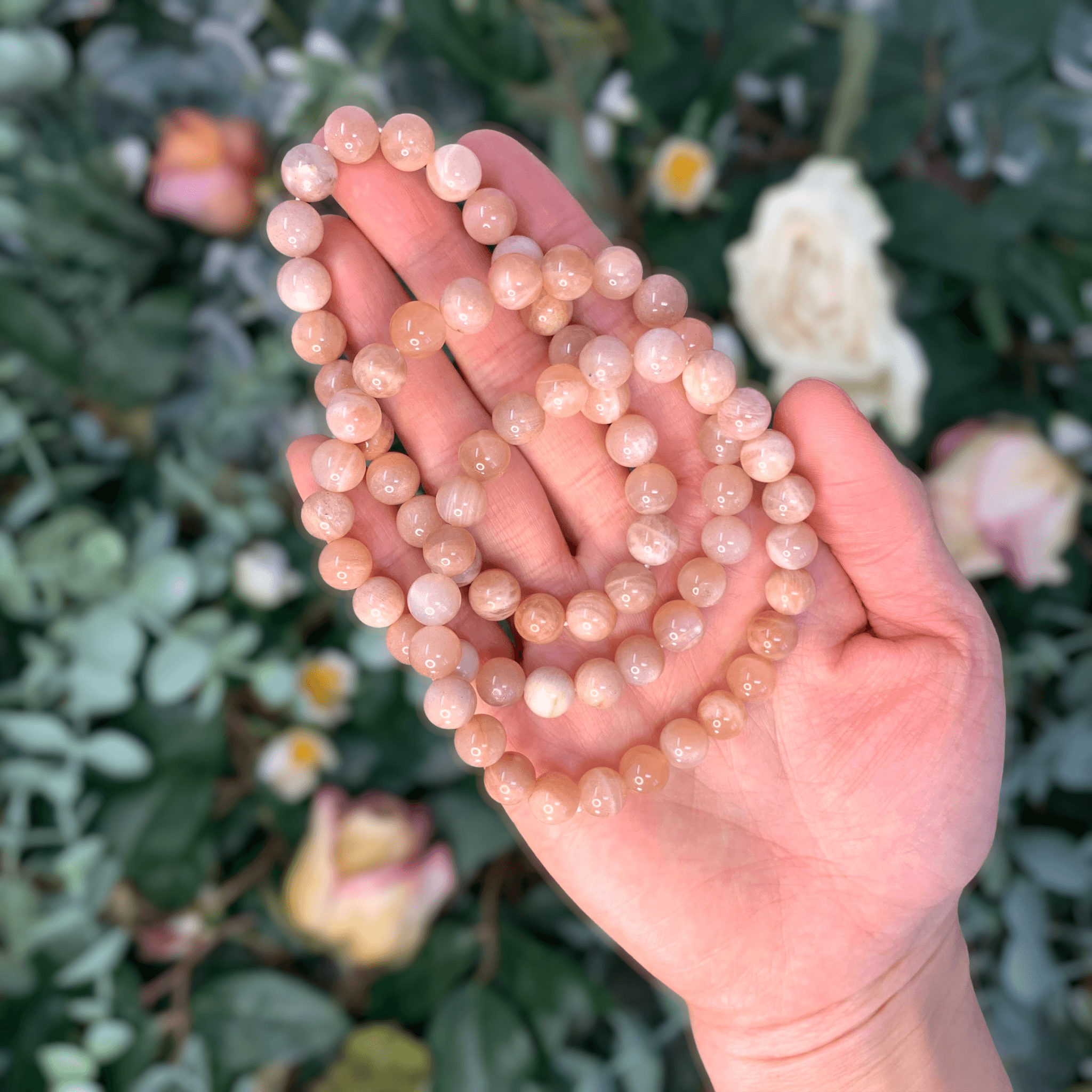 Crystal Beaded Bracelet - Sunstone - The Kindness Cause