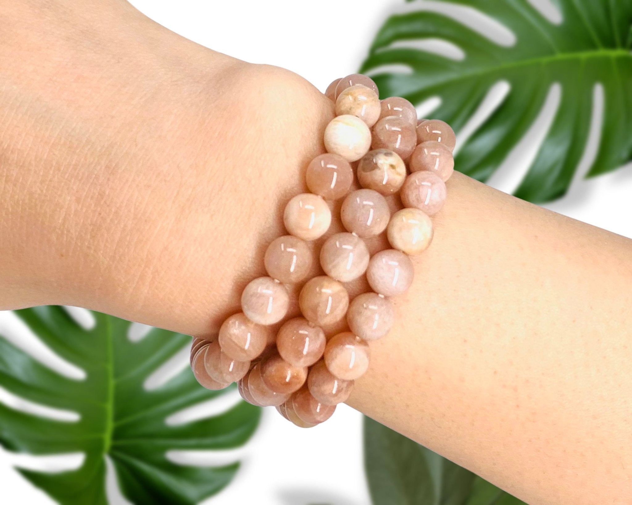 Crystal Beaded Bracelet - Sunstone - The Kindness Cause