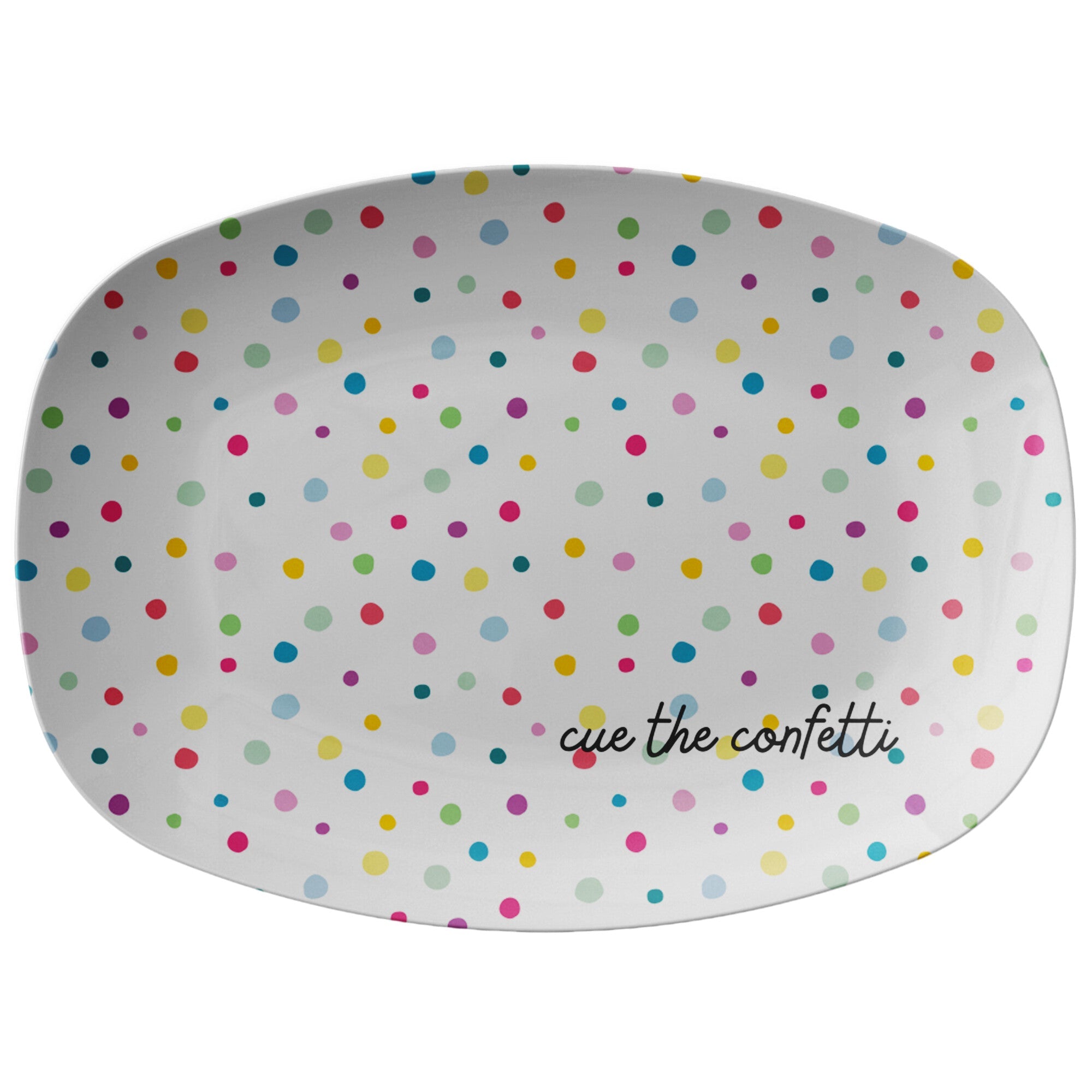 Cue the Confetti 10x14 Serving Platter - The Kindness Cause