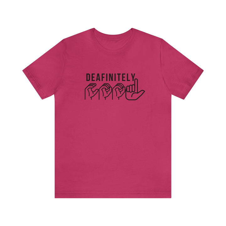 Deafinitely Cool Adult Unisex Jersey Short Sleeve Tee - The Kindness Cause