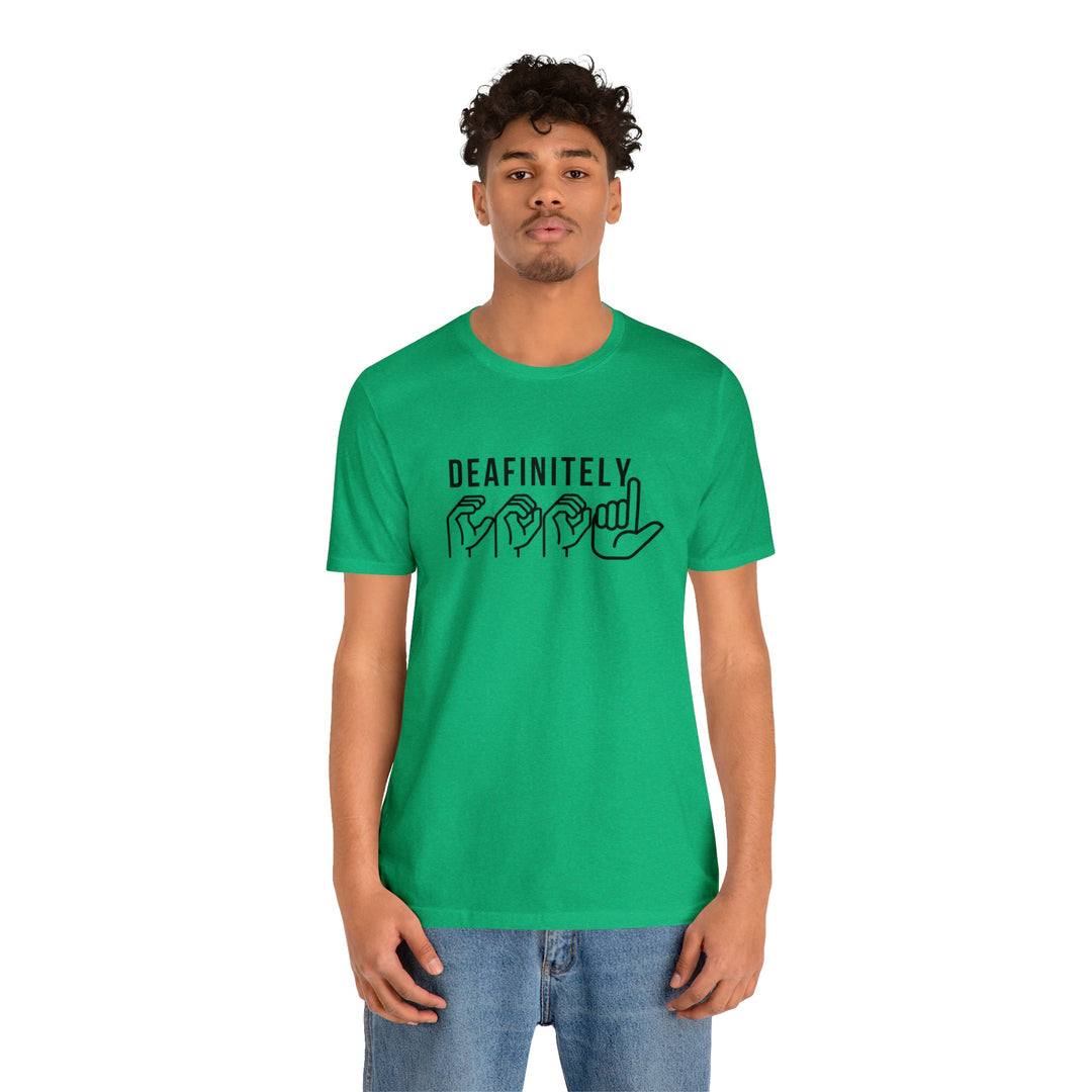 Deafinitely Cool Adult Unisex Jersey Short Sleeve Tee - The Kindness Cause