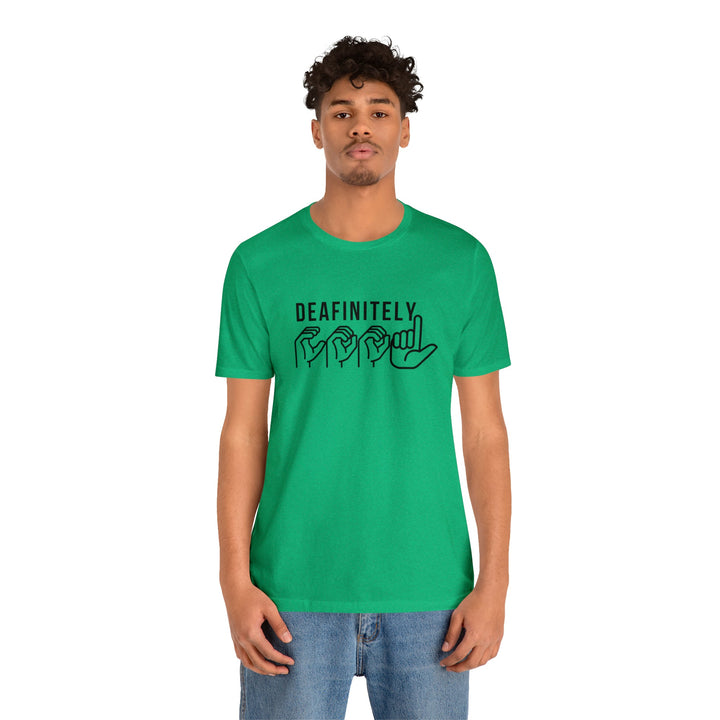 Deafinitely Cool Adult Unisex Jersey Short Sleeve Tee - The Kindness Cause