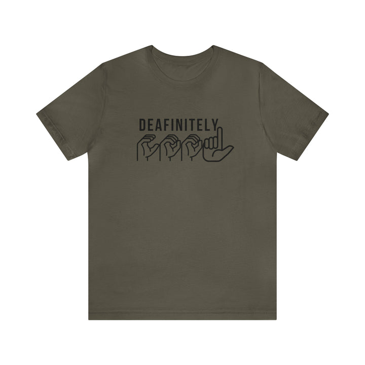 Deafinitely Cool Adult Unisex Jersey Short Sleeve Tee - The Kindness Cause