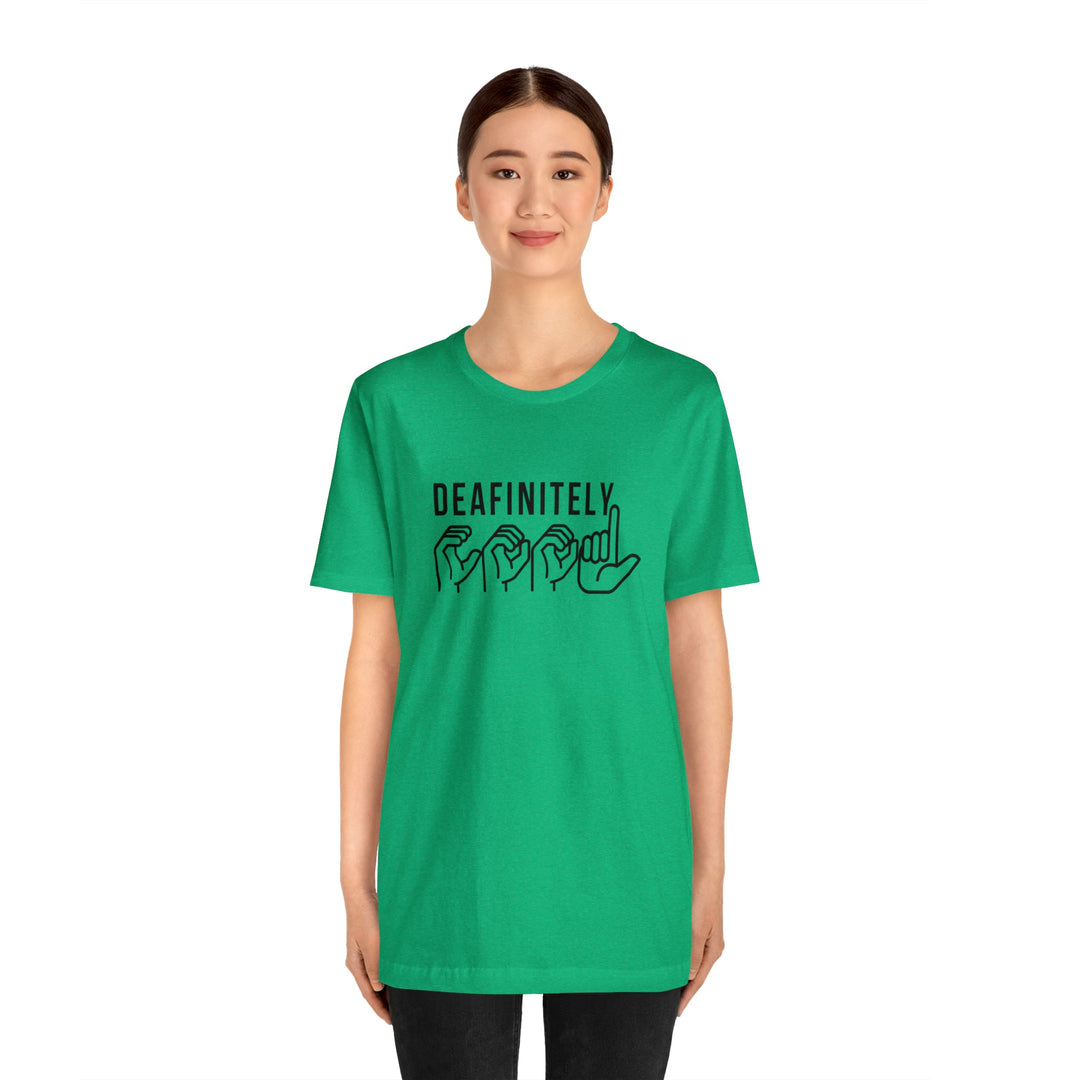 Deafinitely Cool Adult Unisex Jersey Short Sleeve Tee - The Kindness Cause