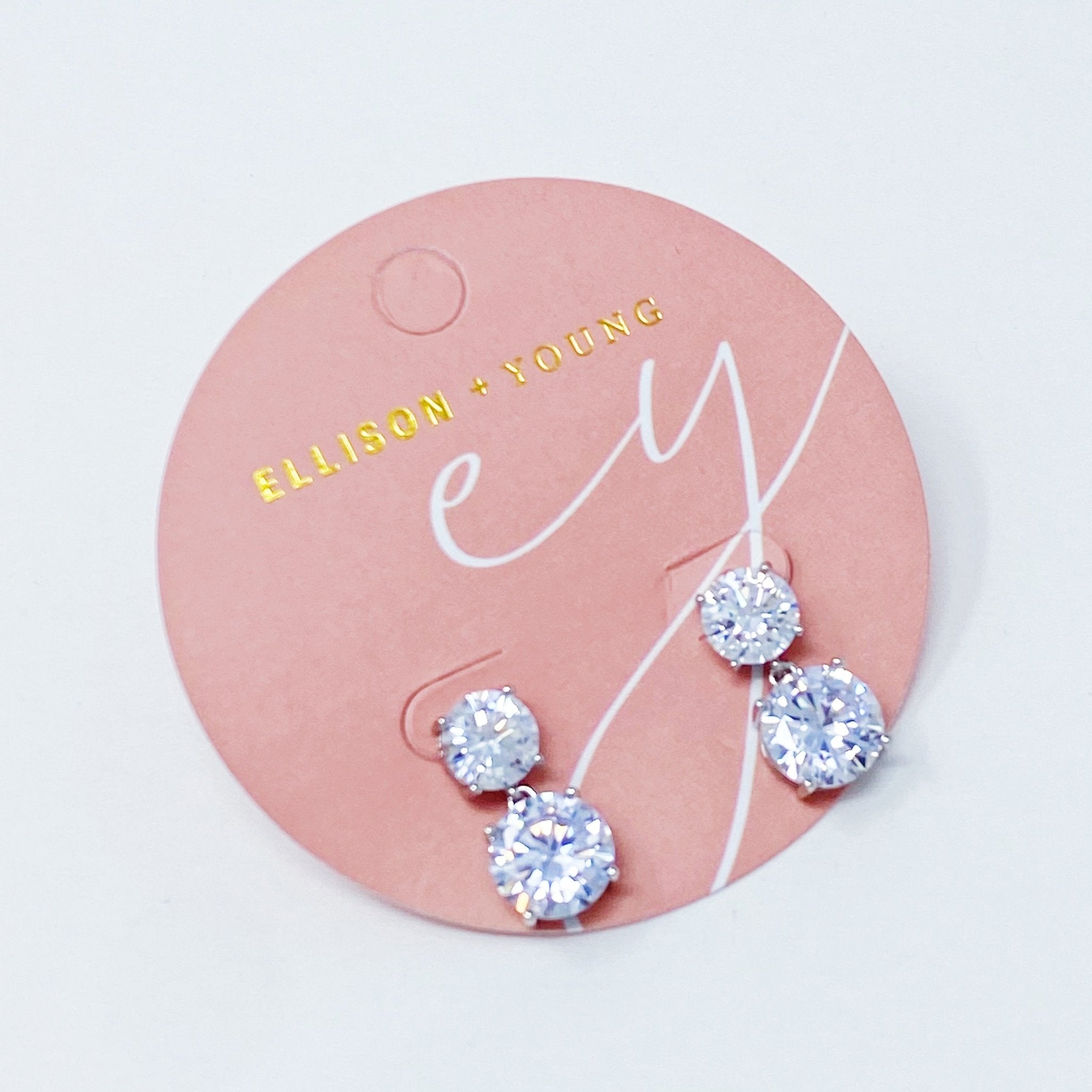 Double Diamond Dangle Earrings - The Kindness Cause