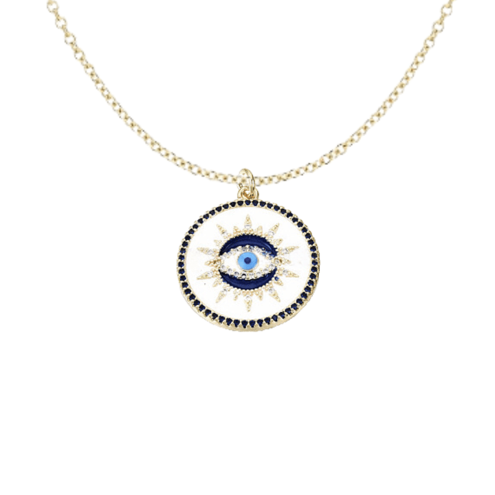 Evil Eye Protection 16K Gold Plated Pendant Necklace - The Kindness Cause