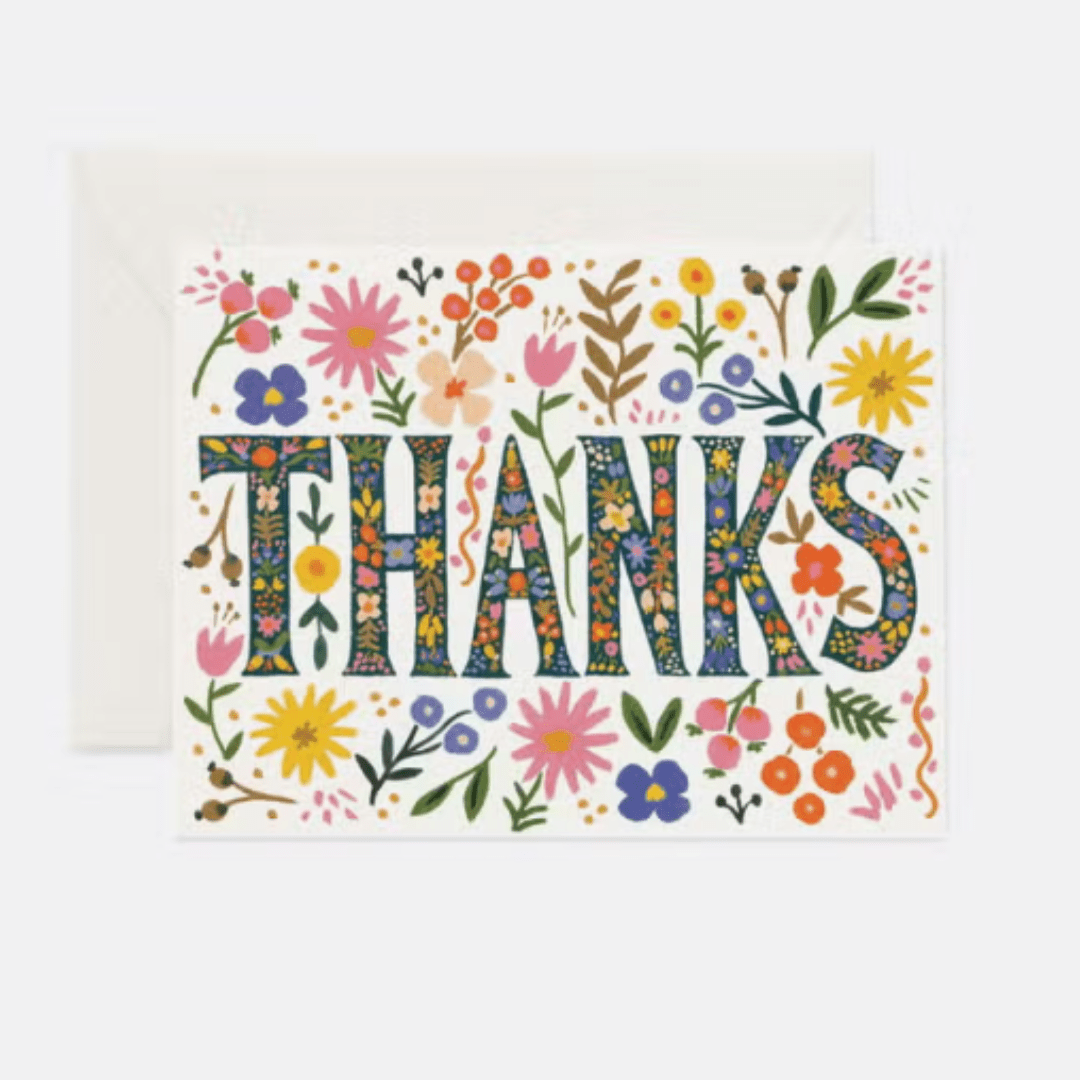 Floral Thanks Card by Rifle Paper Co. - The Kindness Cause