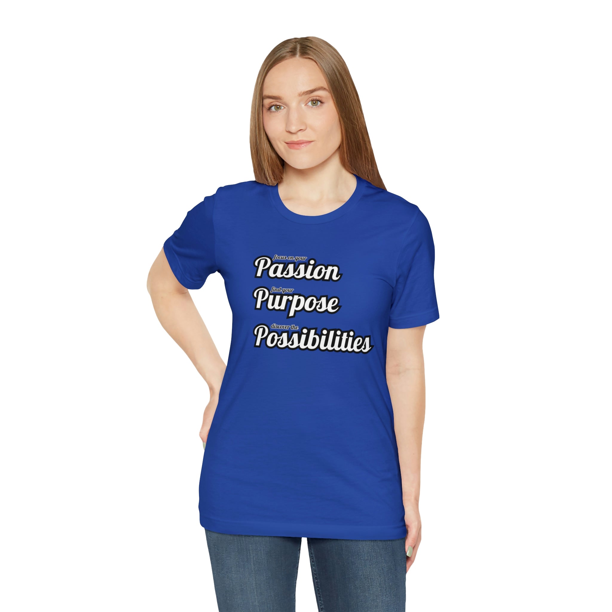 Focus on Passion, Find Purpose, Discover Possibilities Unisex Tee - The Kindness Cause