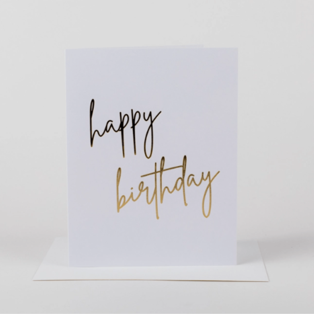 Gold Foil Happy Birthday Greeting Card - The Kindness Cause