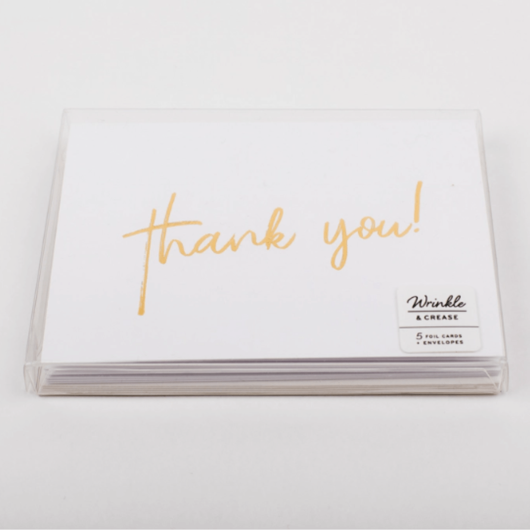 Gold Foil Thank You Cards - Set of 5 - The Kindness Cause
