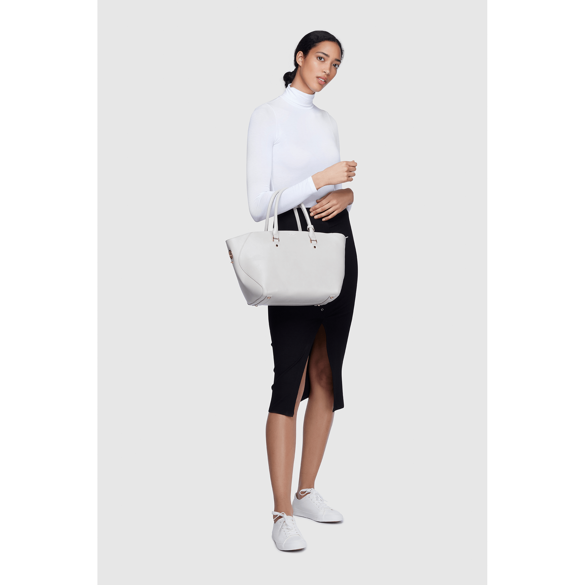 Grey - Sophie Vegan Leather Tote Bag - The Kindness Cause