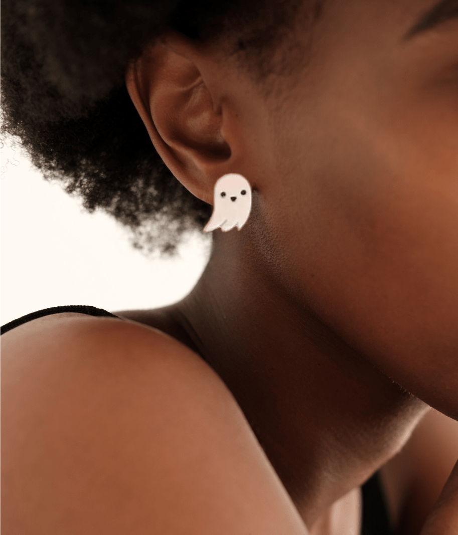 Halloween Ghost Stud Earrings - The Kindness Cause